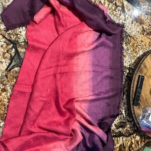 Louis Vuitton Pink and Purple Scarf